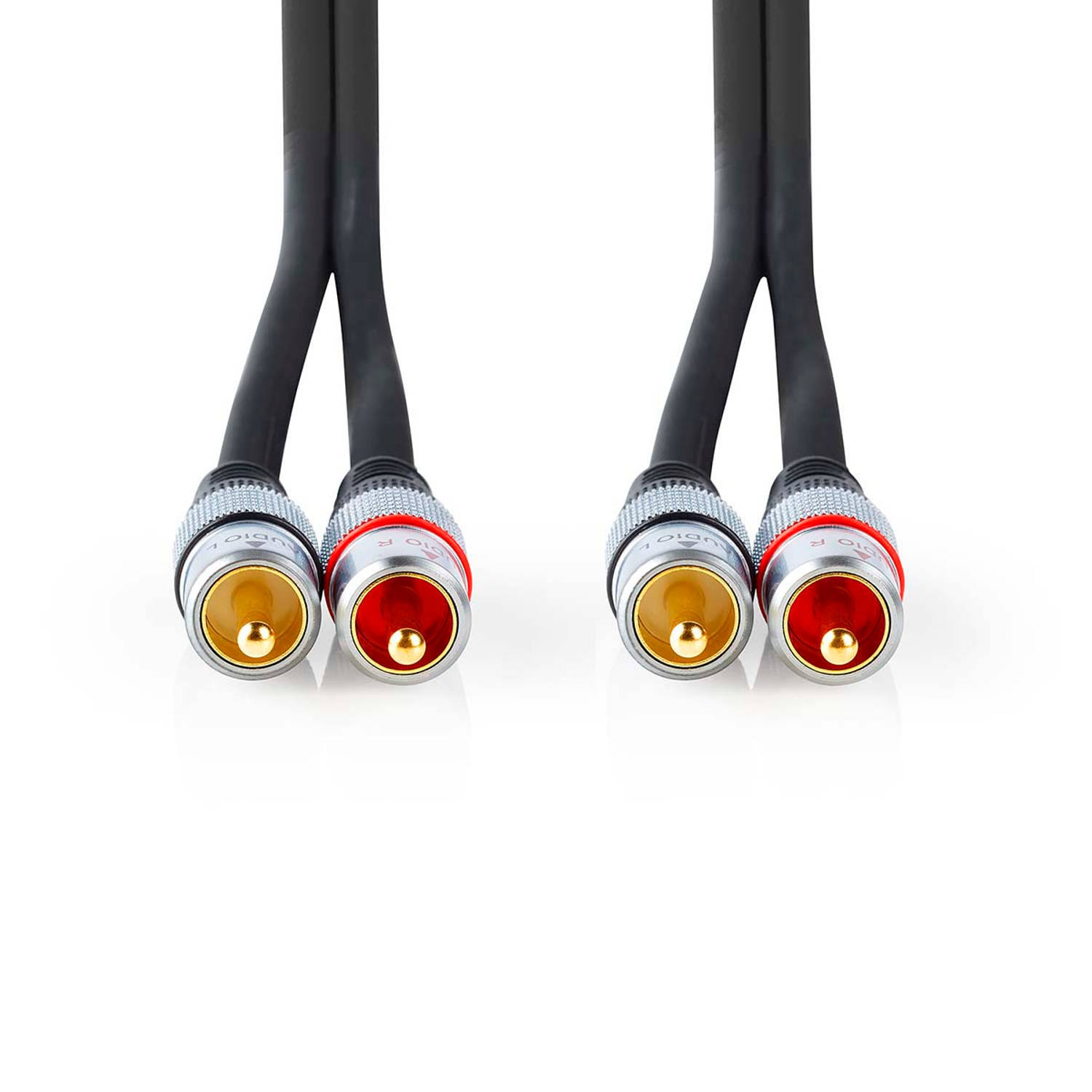 Stereo Audio Cable | 2x RCA Male 2x RCA Male | 1.50 m | Anthracite