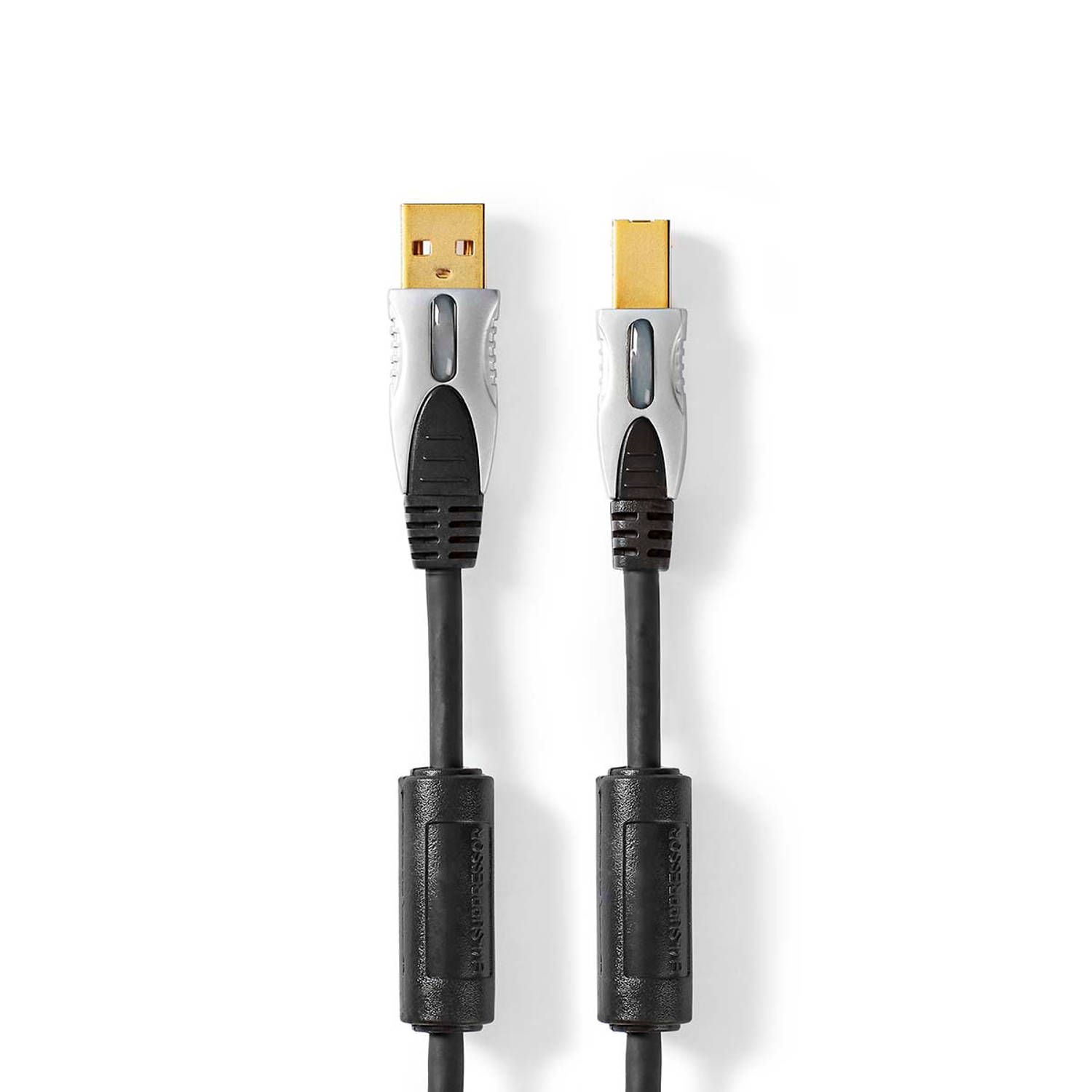 USB 2.0-Kabel | A Male B Male | 1,8 m | Antraciet