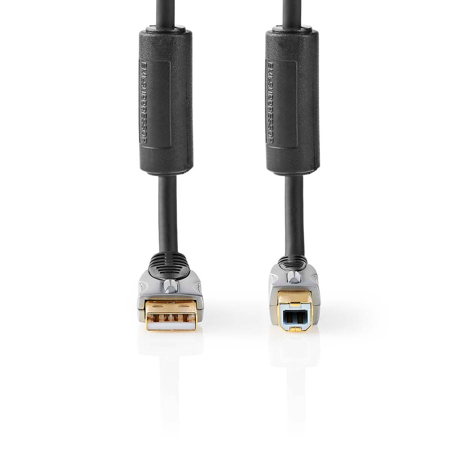 USB 2.0-Kabel | A Male B Male | 5,0 m | Antraciet