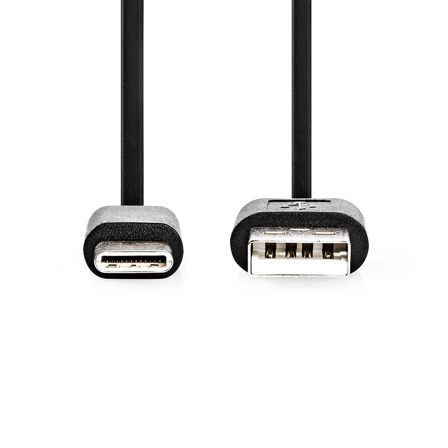 Kabel USB 2.0 | Type-C male A male | 2,0 m | Zwart