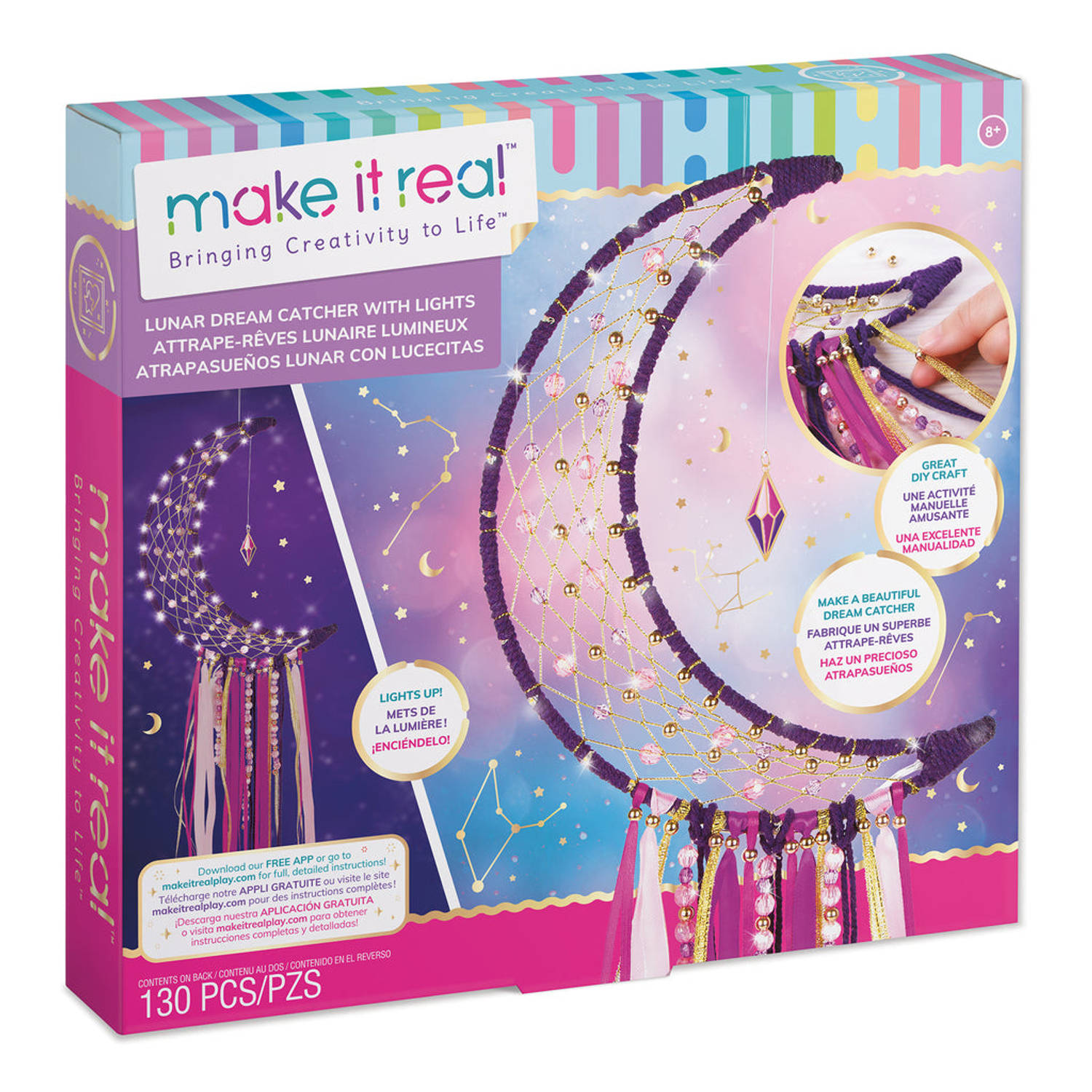 Make It Real Dromenvanger Lunar Meisjes Textiel Paars 130-delig