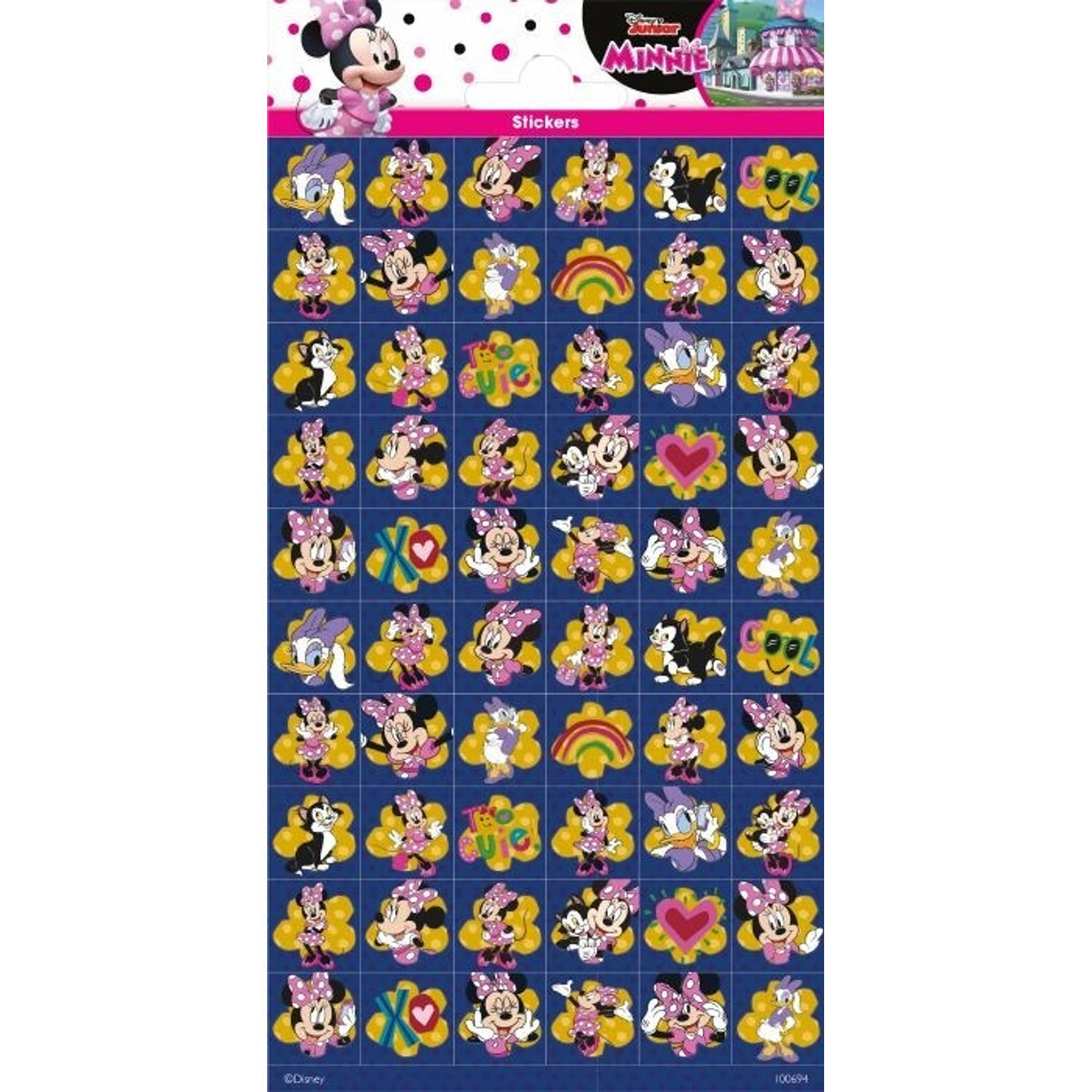 Funny Products stickervel Minnie Mouse 20 x 10 cm papier 60 stuks