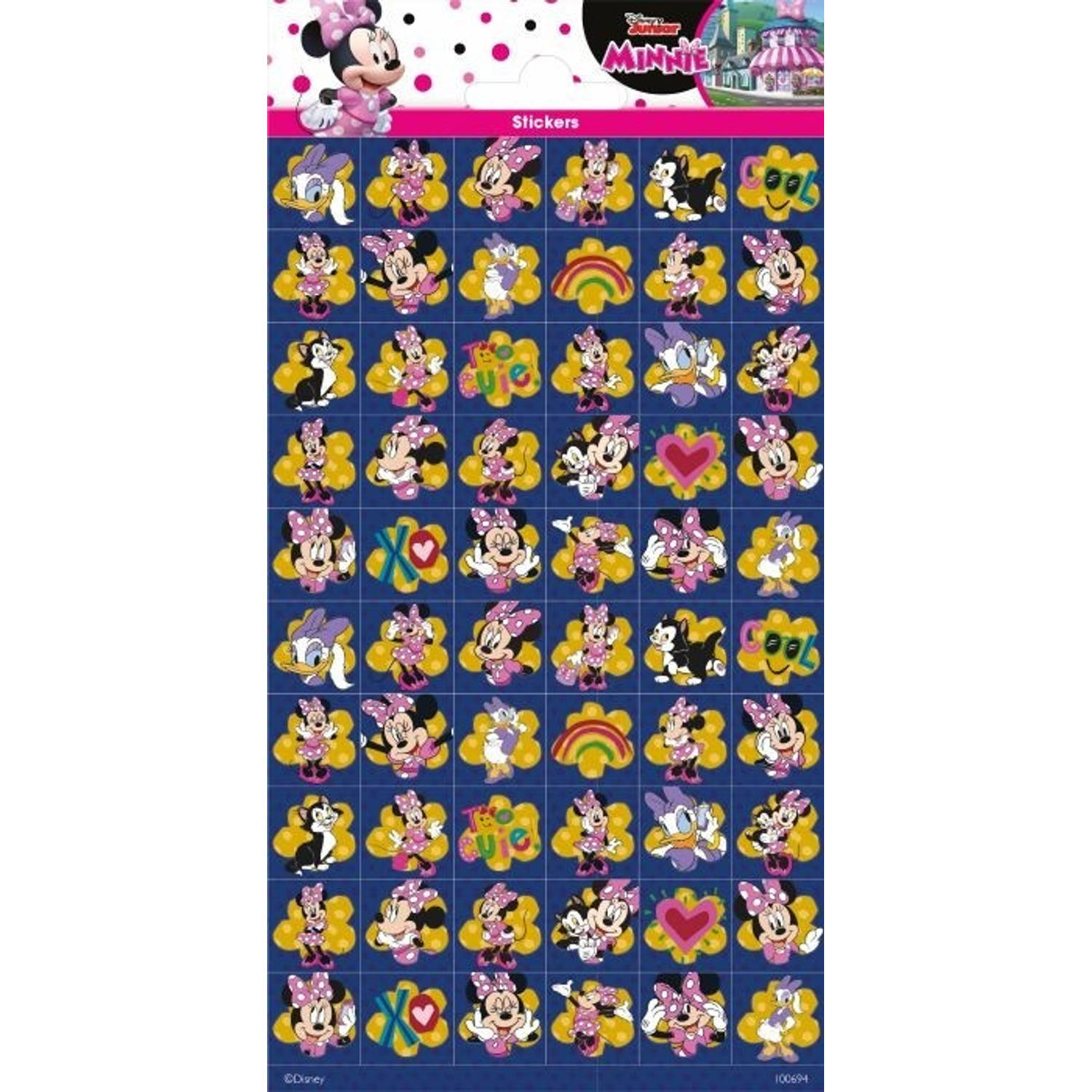 Funny Products Stickervel Minnie Mouse 20 X 10 Cm Papier 60 Stuks