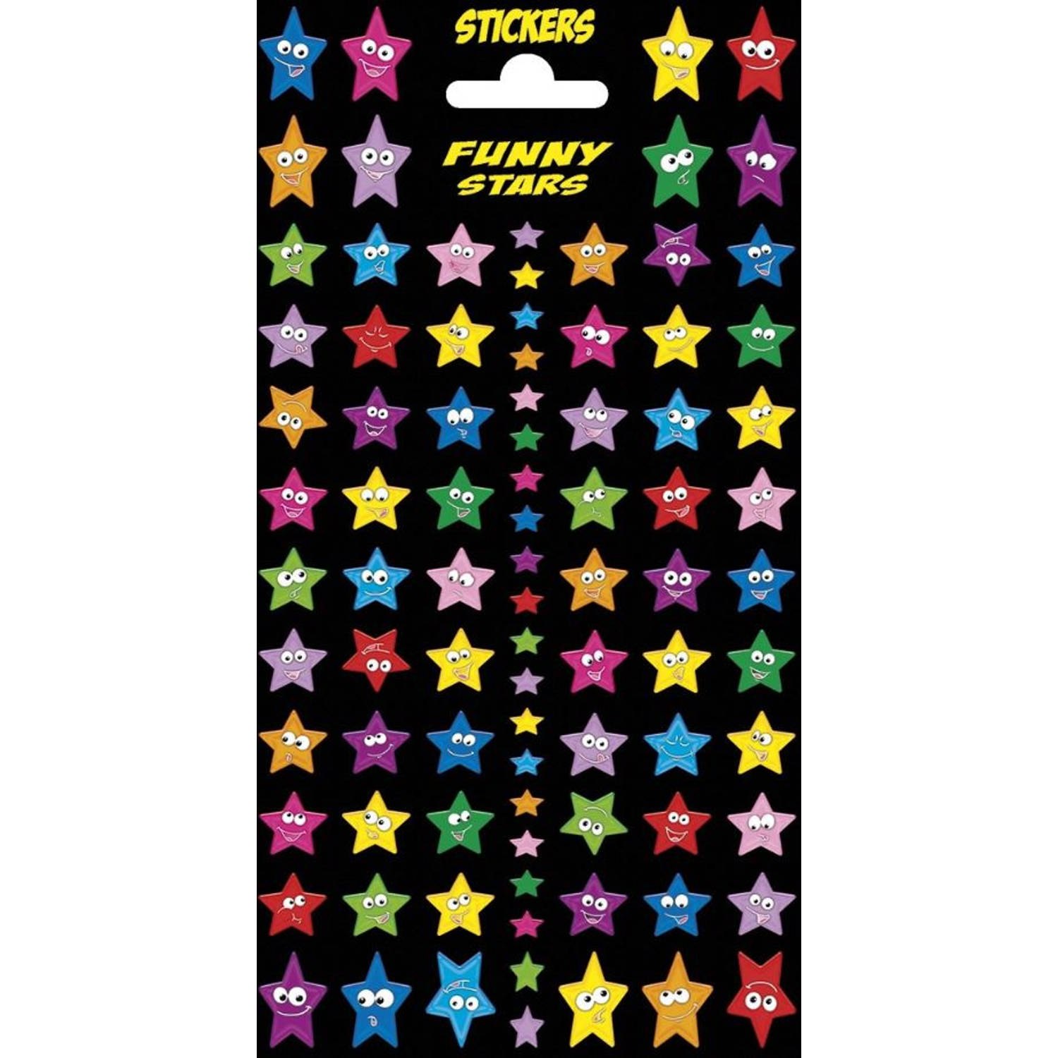 Funny Products stickervel Funny Stars junior papier 88 stuks