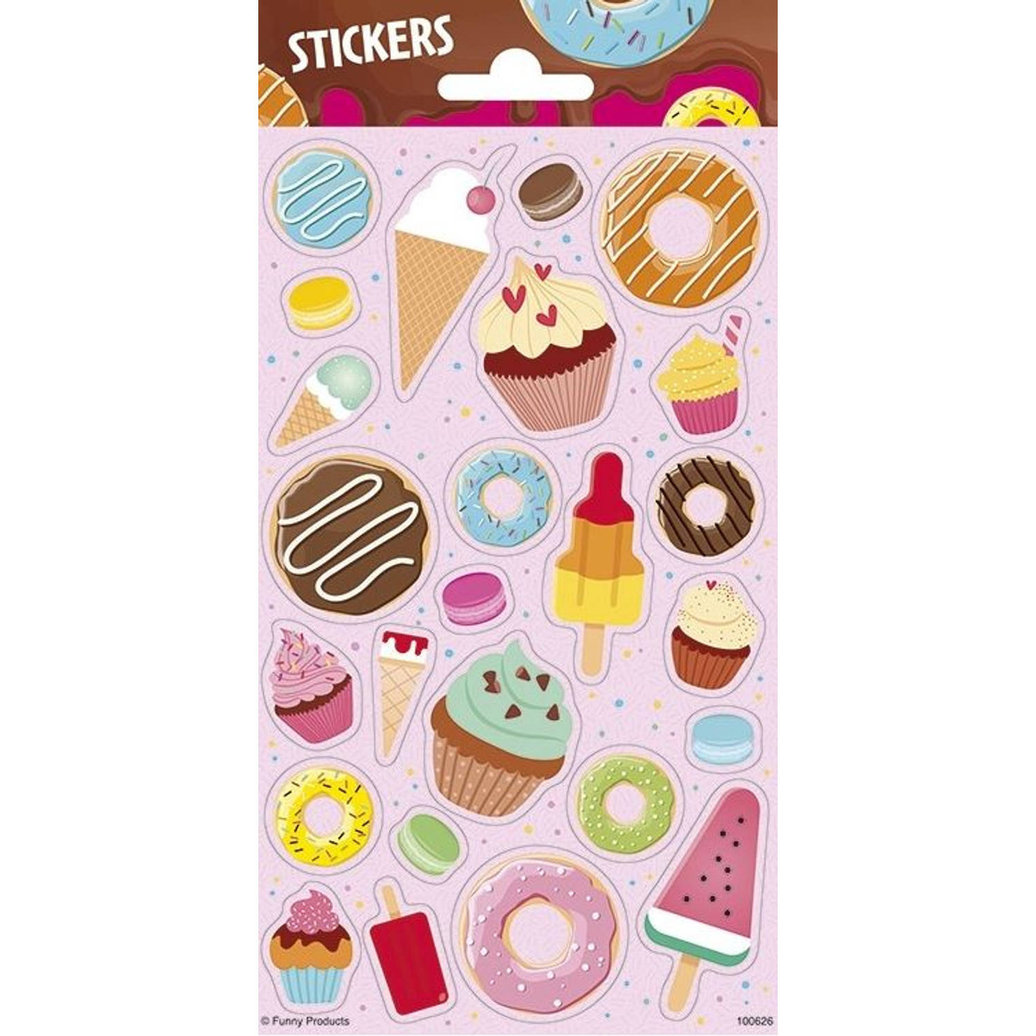 Funny Products stickervel Sweets junior papier 25 stuks