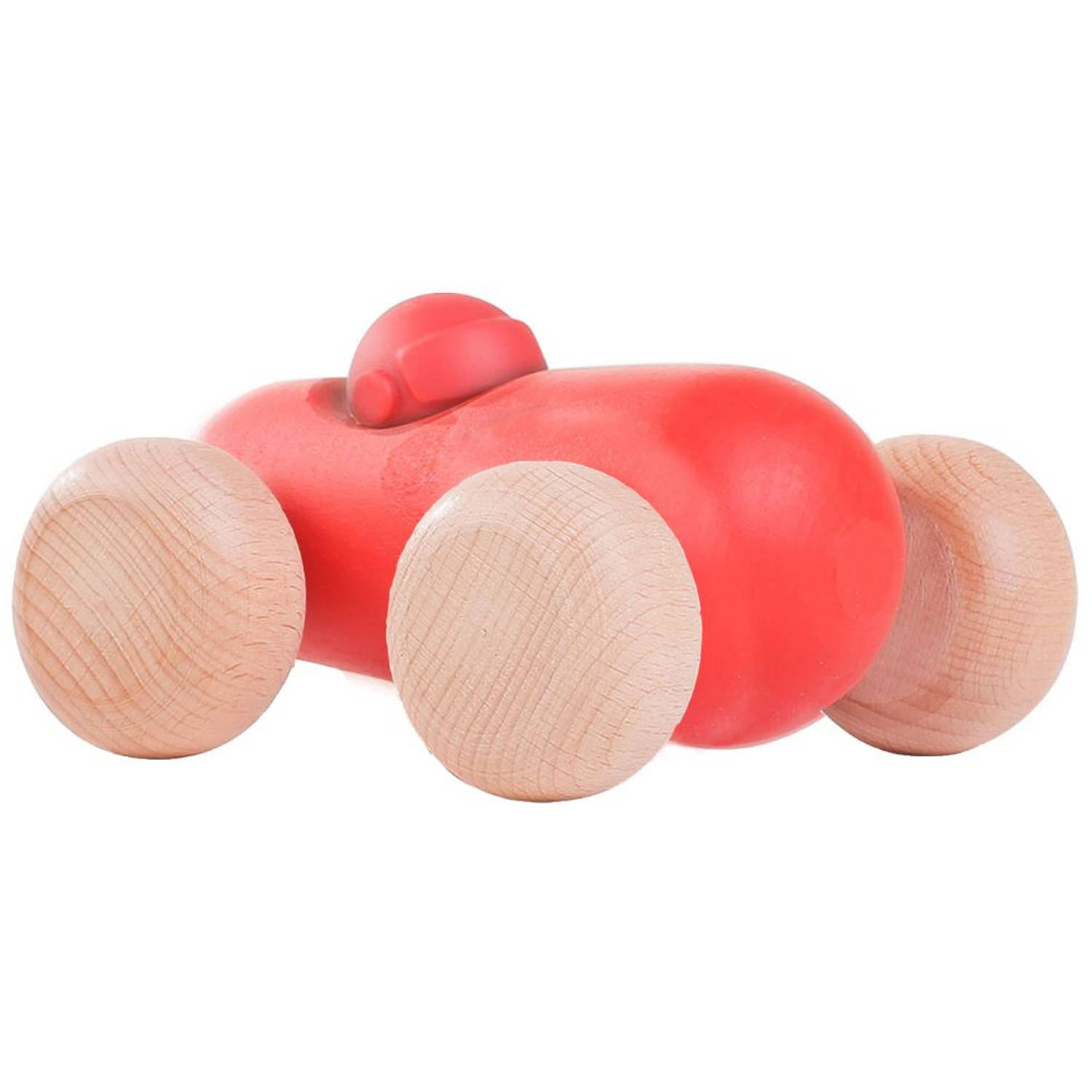 Mamatoyz Auto Blob Junior 10,5 X 12,5 Cm Hout Rood/naturel