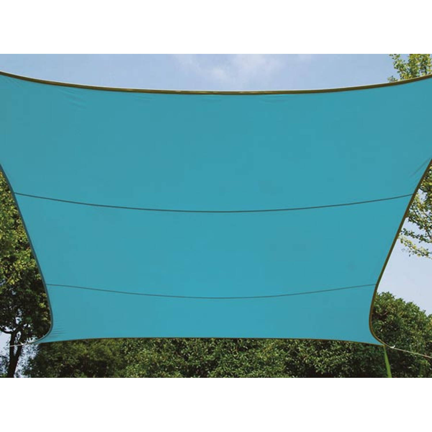 Weg huis Stimulans materiaal Perel schaduwdoek rechthoekig 4 x 2,9 m polyester blauw | Blokker