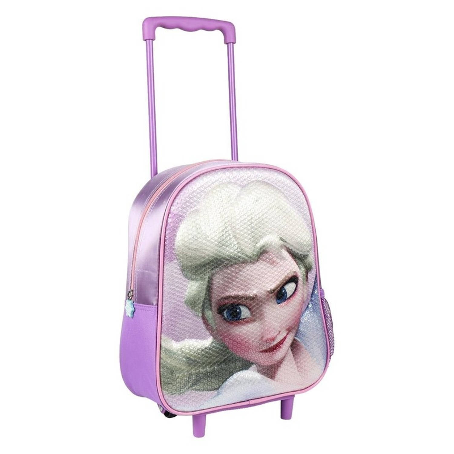 Indrukwekkend Erfenis meest Paarse 3D Elsa Frozen reistas/weekendtas voor meisjes 31 cm - Reiskoffers |  Blokker