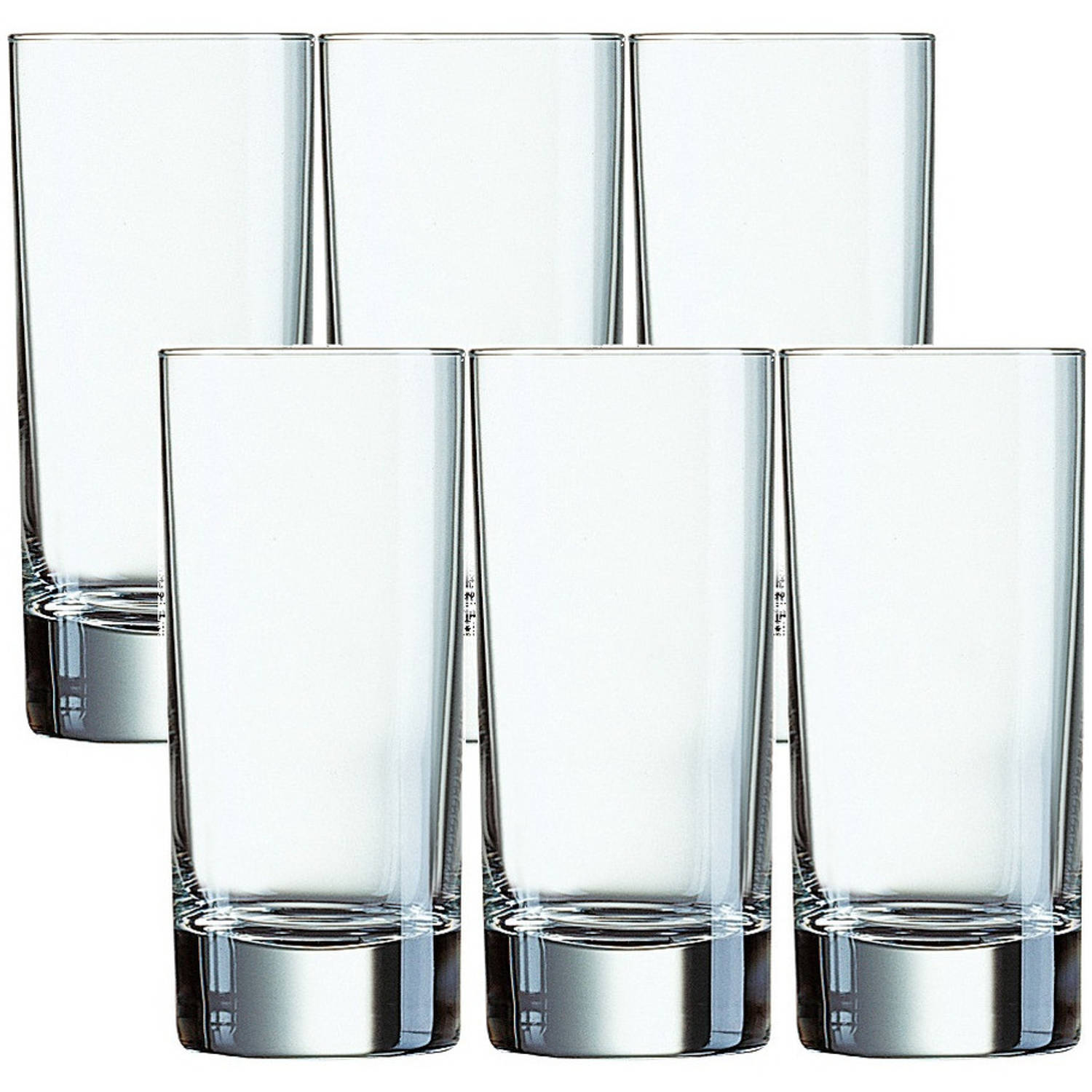 12x Stuks Transparante Drinkglazen-longdrinkglazen 220 Ml Van Glas Longdrinkglazen