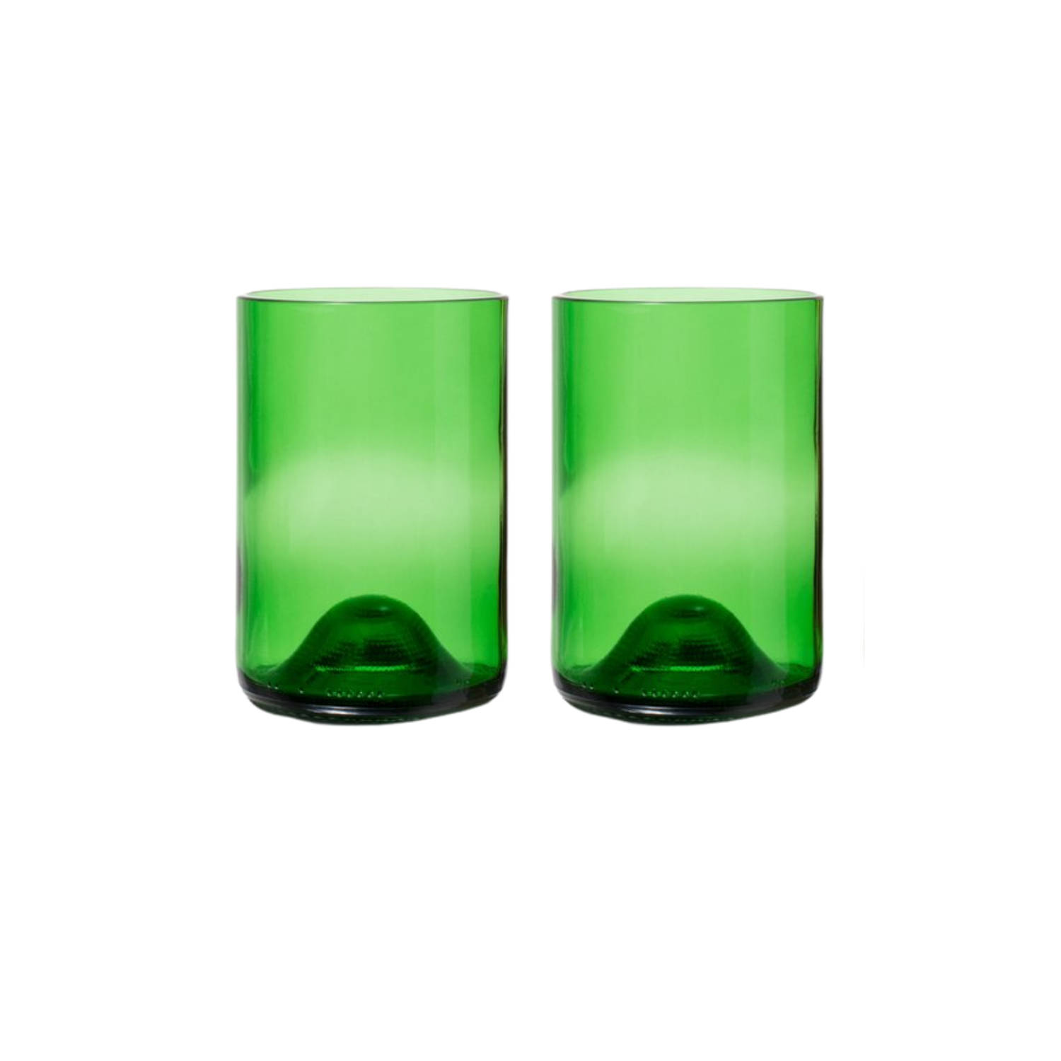 Cookinglife Waterglazen Rebottled Groen 330 ml - 2 stuks - gemaakt van gerecyclede wijnflessen