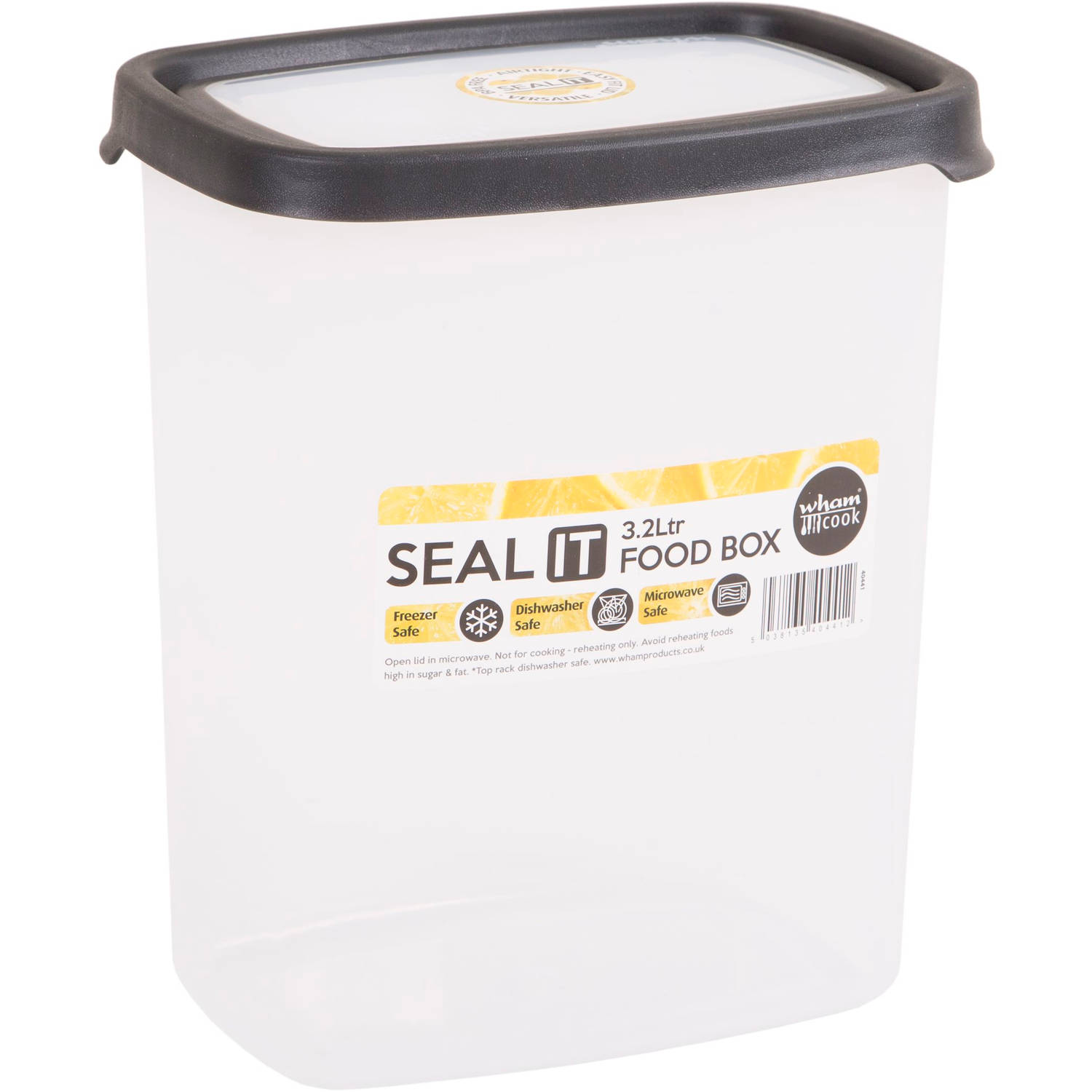 Wham - Opbergbox Seal It 3,2 liter Set van 2 Stuks - Polypropyleen - Transparant