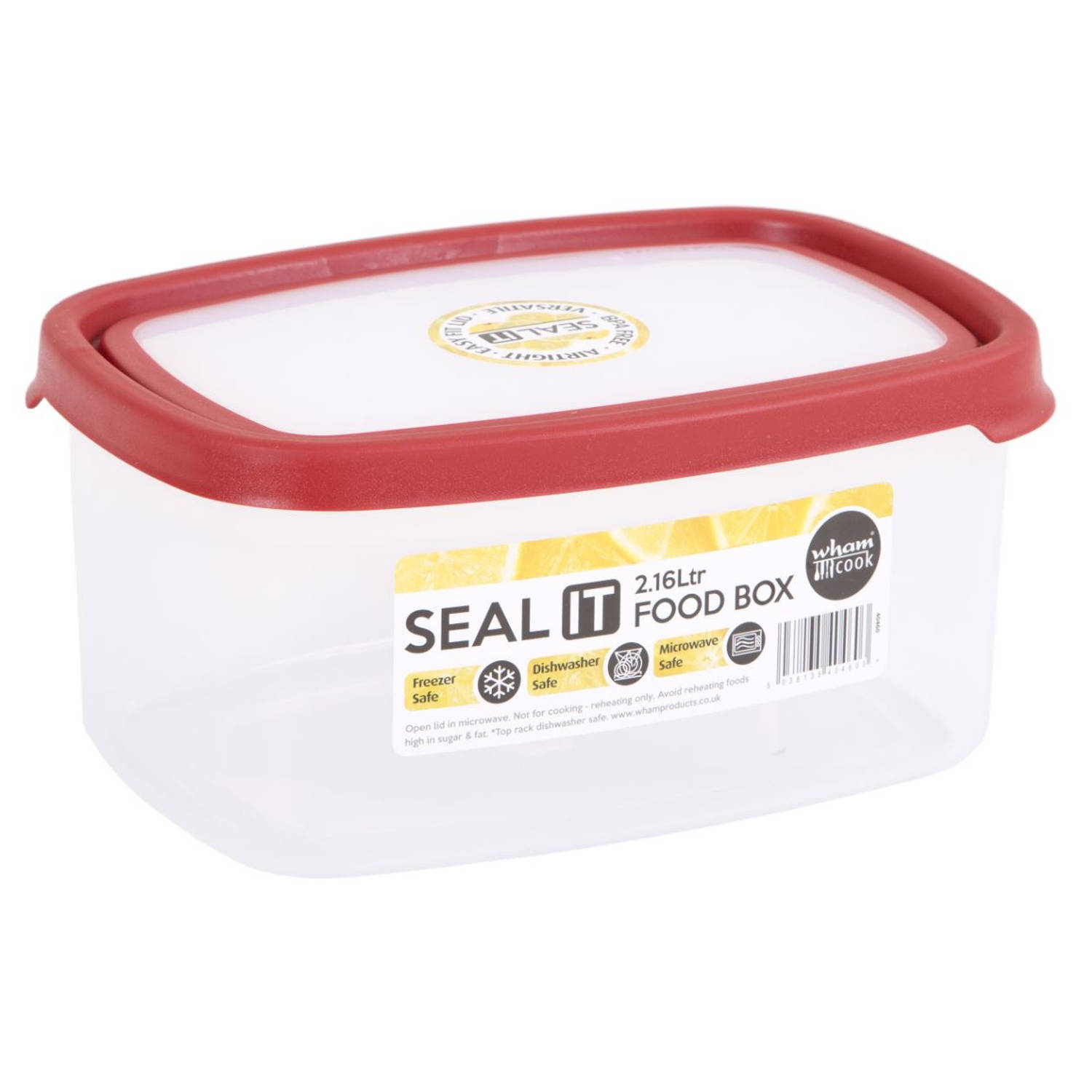 Wham vershoudbakken Seal It 2,16 liter 22 x 15,5 x 10,5 rood