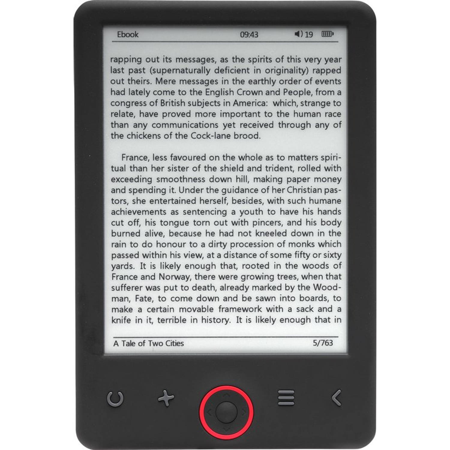Denver - E-Reader - 4GB - 6 Inch - Zwart