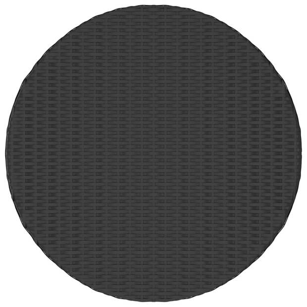 vidaXL 7-delige Loungeset met kussens poly rattan zwart