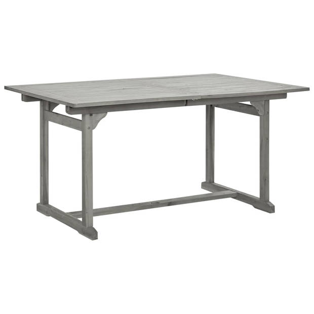 vidaXL Tuintafel (150-200)x100x75 cm massief acaciahout