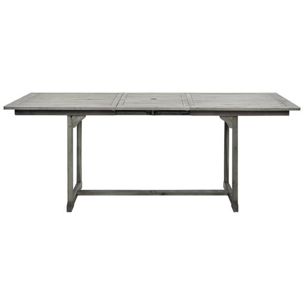 vidaXL Tuintafel (150-200)x100x75 cm massief acaciahout