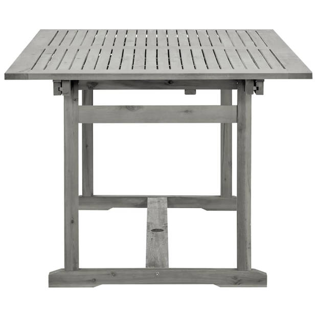 vidaXL Tuintafel (150-200)x100x75 cm massief acaciahout