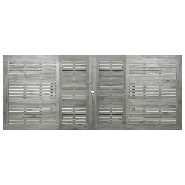 vidaXL Tuintafel (160-240)x100x75 cm massief acaciahout