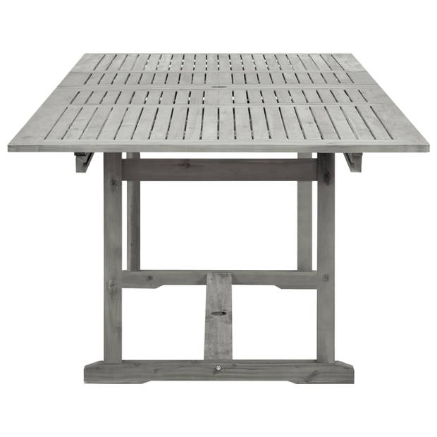 vidaXL Tuintafel (160-240)x100x75 cm massief acaciahout