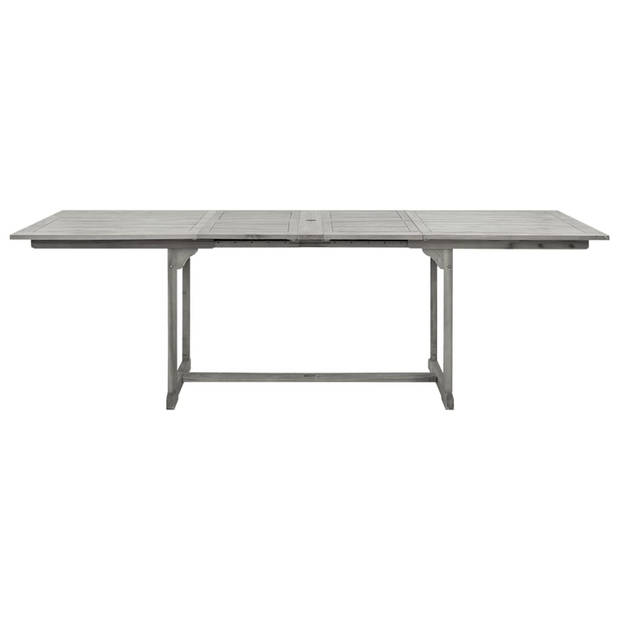 vidaXL Tuintafel (160-240)x100x75 cm massief acaciahout