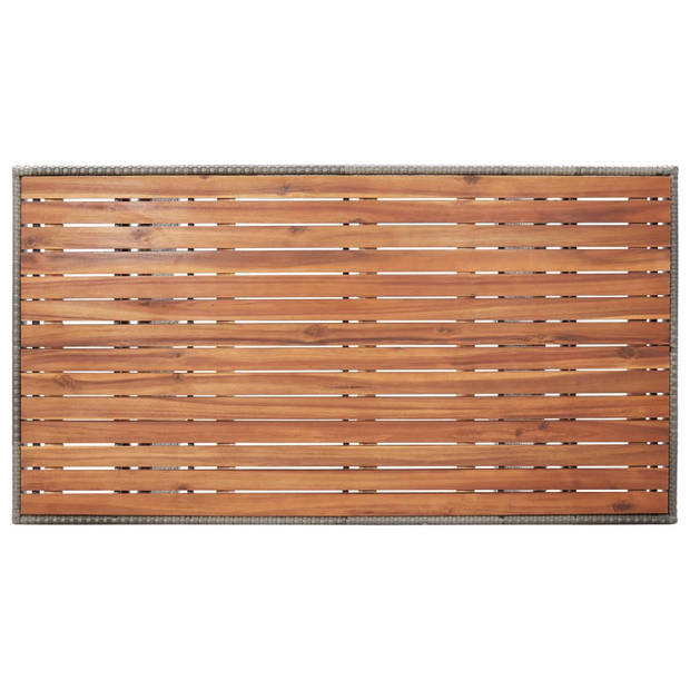 vidaXL Tuintafel 120x70x66 cm massief acaciahout grijs