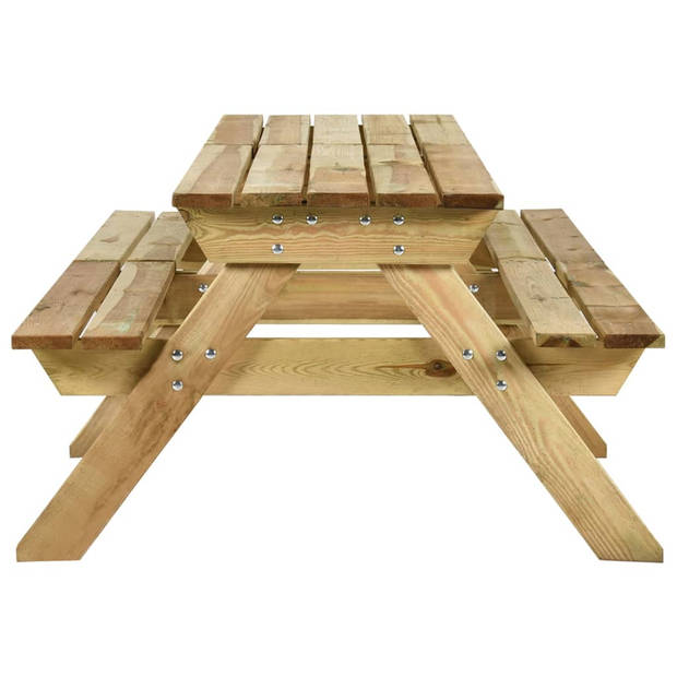 vidaXL Picknicktafel met banken 220x122x72 cm geïmpregneerd grenenhout