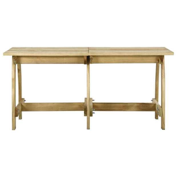 vidaXL Tuintafel 160x74x75 cm geïmpregneerd grenenhout