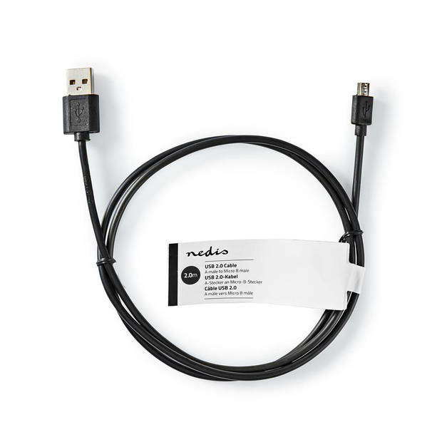 Nedis USB-Kabel - Zwart - 2.00 m