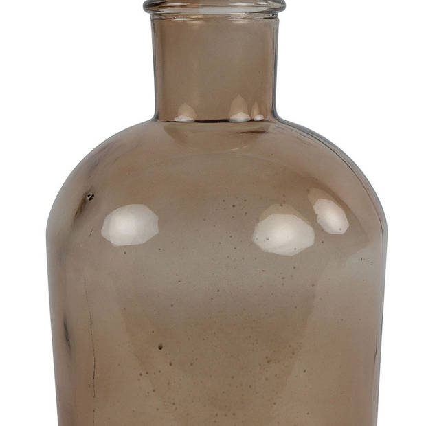 Countryfield vaas - lichtbruin/transparant - glasA - apotheker fles - D17 x H31 cm - Vazen