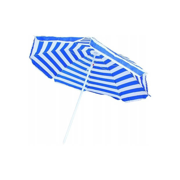 Strandparasols blauw/wit 165 cm met parasolhouder - Parasols
