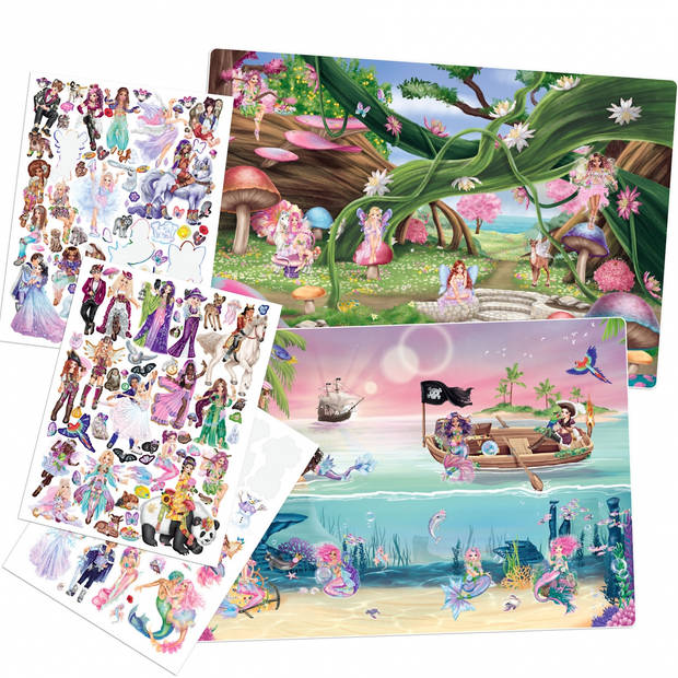 TOPModel stickerboek Stickerworld Fantasy meisjes 4-delig