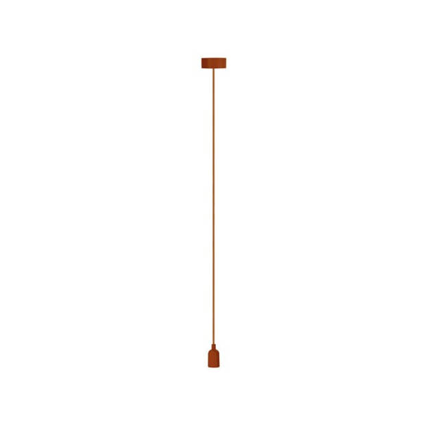 Velleman hanglamp 100 cm E27 siliconen/textiel bruin