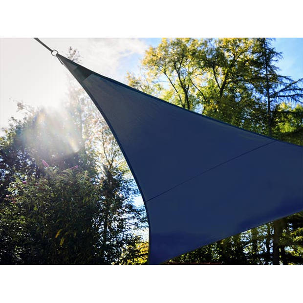 Perel schaduwdoek solar led 3,6 meter polyetheen donkerblauw