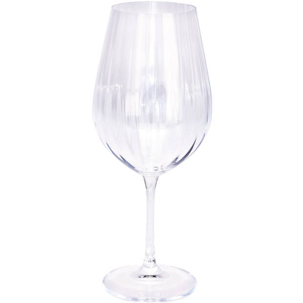 8x Witte en rode wijnglazen 520 ml/690 ml van kristalglas - Wijnglazen