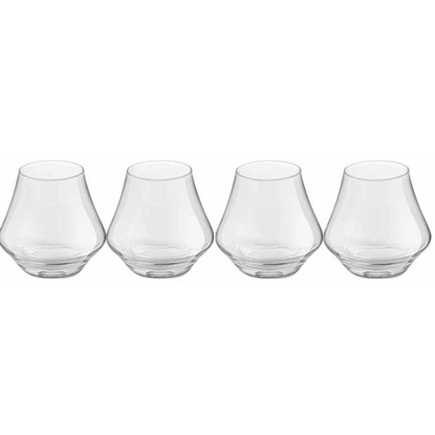 4x Likeur/whiskyglazen 290 ml in luxe doos - Whiskeyglazen