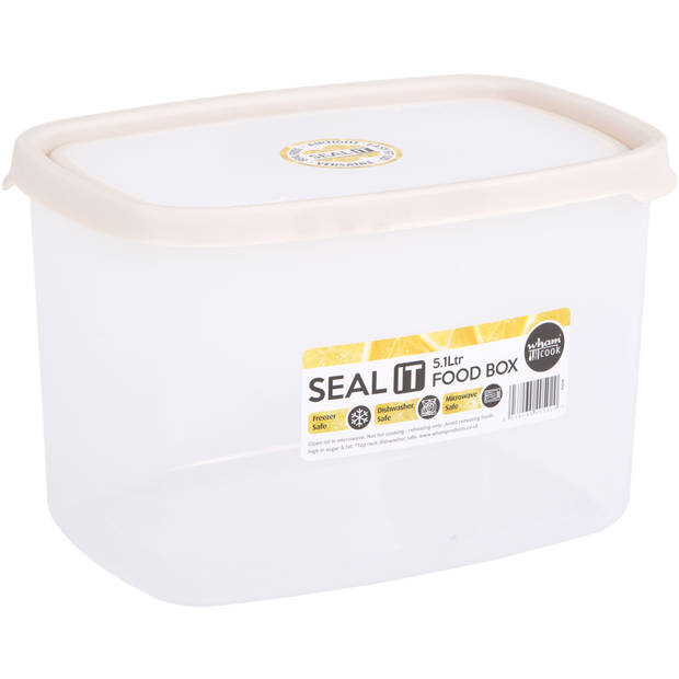 Wham - Opbergbox Seal It 5,1 liter - Polypropyleen - Crème