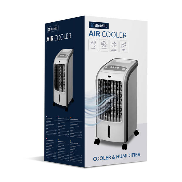 BluMill Air Cooler - Verrijdbare Luchtkoeler - Inclusief Luchtbevochtiger
