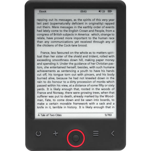 Denver - E-Reader - 4GB - 6 Inch - Zwart