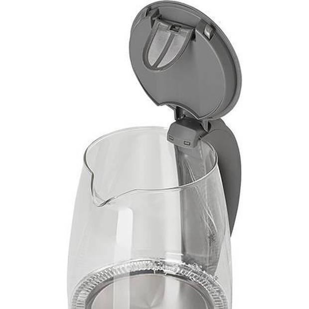 Adler AD 1286 - waterkoker - 2 Ltr - Grijs, Transparant - 2200 W