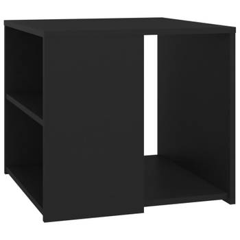 vidaXL Bijzettafel 50x50x45 cm bewerkt hout zwart