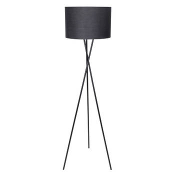 Aigostar 13AT2 - Vloerlamp - Moderne Staande Lamp - 145cm - E27 Fitting - Woonkamer - Zwart
