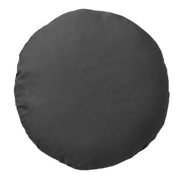 Dutch Decor - SOL - Buitenkussen rond Ø40 cm - waterafstotend en uv-bestendig - Charcoal Gray - antraciet