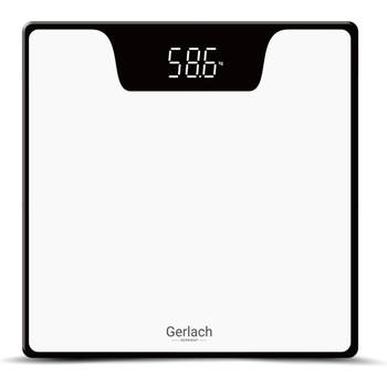 Top Choice - Weegschaal glas LED display / draagvermogen 180 kg - wit