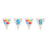 Folat vlaggenlijn 'happy b-day 9' junior 10 meter blauw