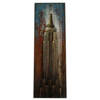 Non-Branded schilderij Empire State Retraw 120 cm nikkel bruin