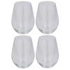 Set van 4x stuks drinkglazen/waterglazen van 350 ml transparant - Drinkglazen