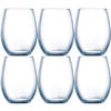 6x Stuks luxe transparante drinkglazen 440 ml van glas - Drinkglazen