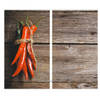 Top Choice - Afdek kookplaten - 2 stuks - rode pepers