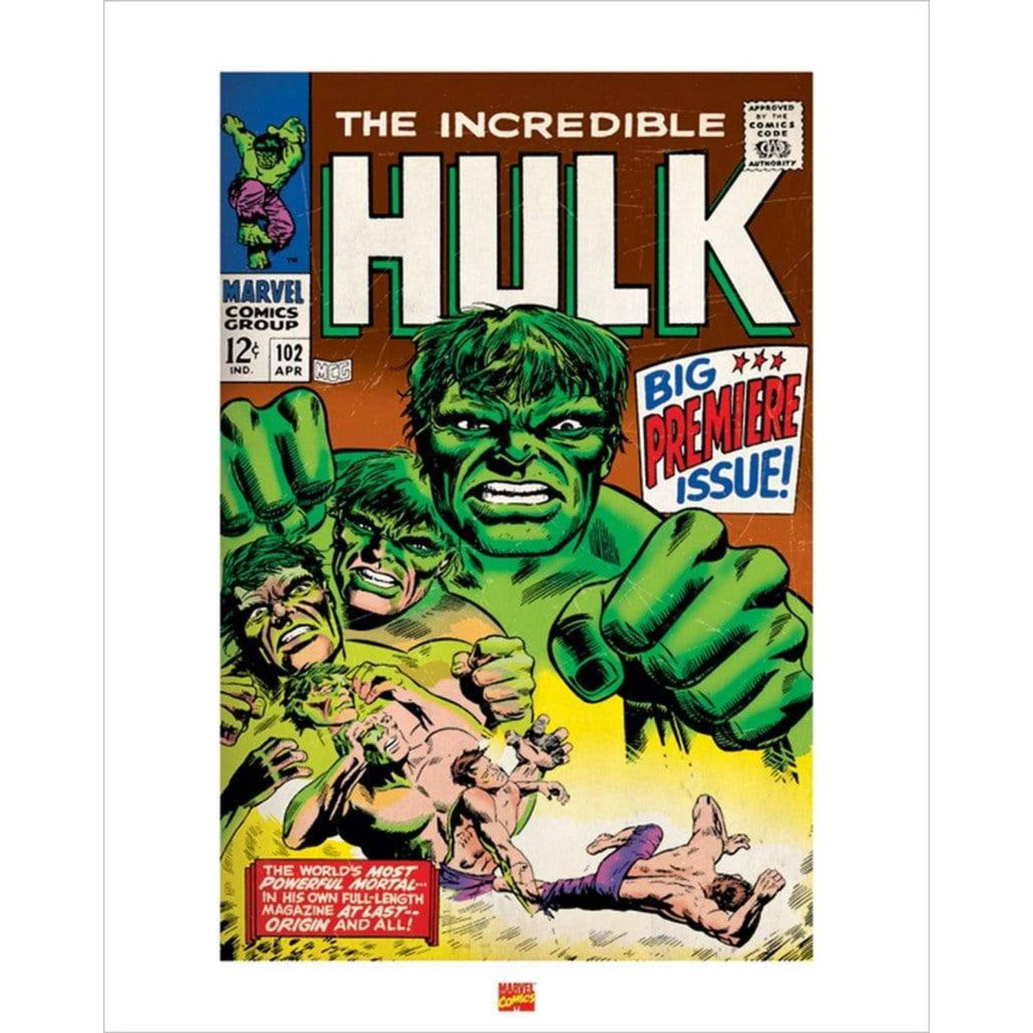 Kunstdruk Hulk 40x50cm
