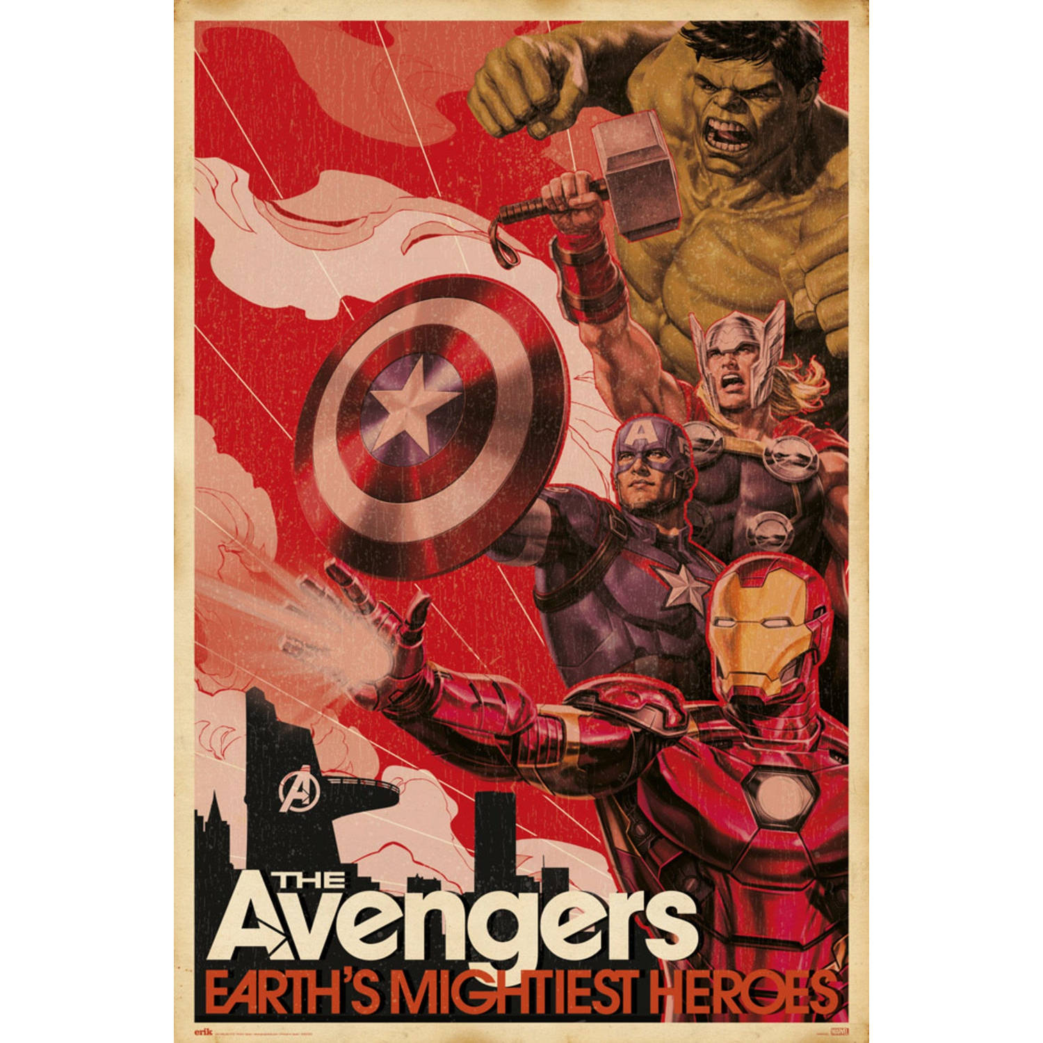 Grupo Erik Marvel Avengers Earths Mightiest Heroes Poster 61x91,5cm